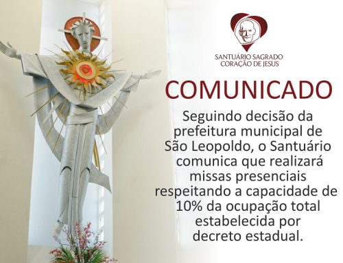 Comunicado: missas presenciais com 10% da capacidade total
